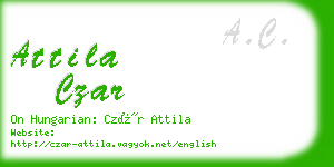 attila czar business card